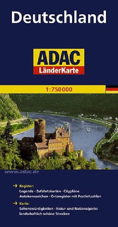 Německo - automapa 1:750 000 (ADAC) - Adac