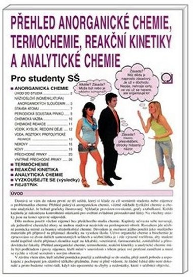 Pehled anorganick chemie, termochemie, reakn kinetiky a analytick chemie - Danue Peov